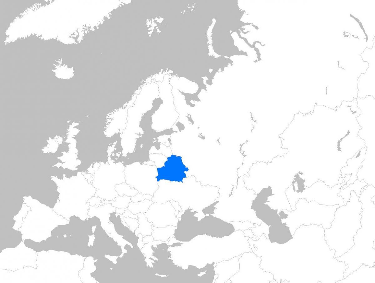 Карта на Белорусија европа