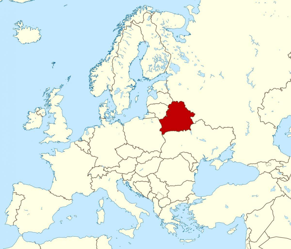 Белорусија локација на мапата на светот