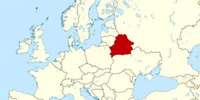 Белорусија локација на мапата на светот